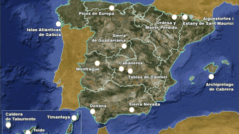 Red de Parques Nacionales de España. Fuente: Ministerio para la Transición Ecológica
Red de Parques Nacionales de España. Fuente: Ministerio para la Transición Ecológica