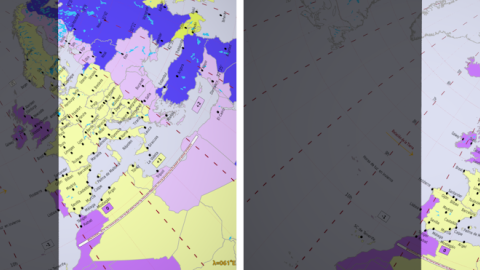 La línea que separa la noche del día en dos momentos distintos. A la izquierda el solsticio de invierno a las 08UTC aproximadamente. Está amaneciendo en Lisboa, Amsterdam y Estocolmo. A la derecha el solsticio de verano a las 05:15UTC. Está amaneci
La línea que separa la noche del día en dos momentos distintos. A la izquierda el solsticio de invierno a las 08UTC aproximadamente. Está amaneciendo en Lisboa, Amsterdam y Estocolmo. A la derecha el solsticio de verano a las 05:15UTC. Está amaneci
