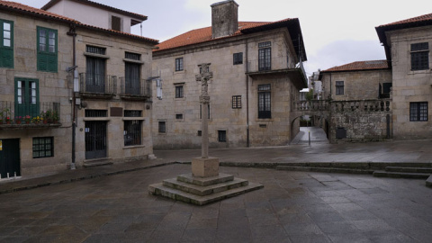 Praza de Leña, en el centro histórico de Pontevedra Praza de Leña, en el centro histórico de Pontevedra