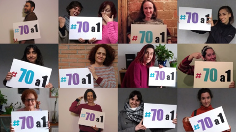 Imagen de la campaña '70 a 1' Imagen de la campaña '70 a 1'