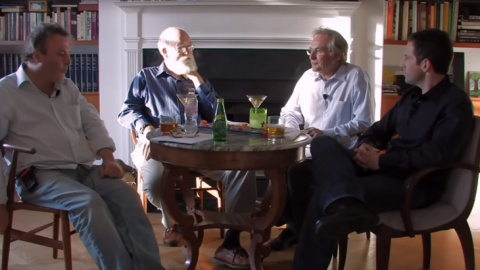 Christopher Hitchens, Daniel Dennett, Richard Dawkins y Sam Harris, en una imagen de 2007. Christopher Hitchens, Daniel Dennett, Richard Dawkins y Sam Harris, en una imagen de 2007.