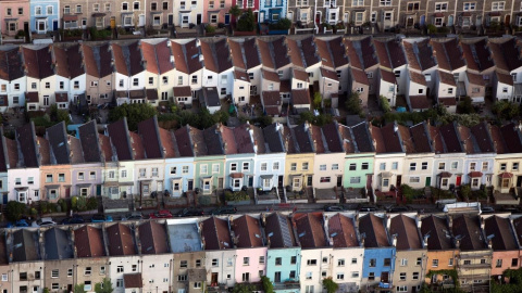 Vista de viviendas de un barrio de Londres. Vista de viviendas de un barrio de Londres.