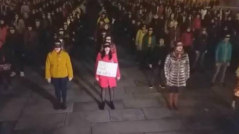 Imagen de la Praza do Obradoiro de Santiago de Compostela, este martes.. TWITTER Imagen de la Praza do Obradoiro de Santiago de Compostela, este martes.. TWITTER