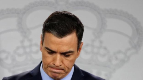 Pedro Sánchez, presidente del Gobierno, durante una comparecencia en La Moncloa, en marzo de 2020. EFE Pedro Sánchez, presidente del Gobierno. EFE