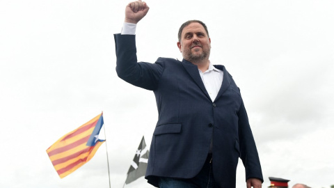 El líder de ERC Oriol Junqueras tras su salida de prisión esta semana.- AFP El líder de ERC Oriol Junqueras tras su salida de prisión esta semana.- AFP