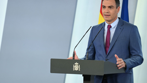 El presidente del Gobierno, Pedro Sánchez, anuncia los cambios que incluye la nueva remodelación del Ejecutivo, en el Complejo de la Moncloa, a 10 de julio de 2021, en Madrid (España).- EUROPA PRESS El presidente del Gobierno, Pedro Sánchez, anuncia los cambios que incluye la nueva remodelación del Ejecutivo, en el Complejo de la Moncloa, a 10 de julio de 2021, en Madrid (España).- EUROPA PRESS