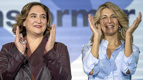 La alcaldesa de Barcelona, Ada Colau (i), y la vicepresidenta segunda del Gobierno, Yolanda Díaz. - EFE La alcaldesa de Barcelona, Ada Colau (i), y la vicepresidenta segunda del Gobierno, Yolanda Díaz. - EFE