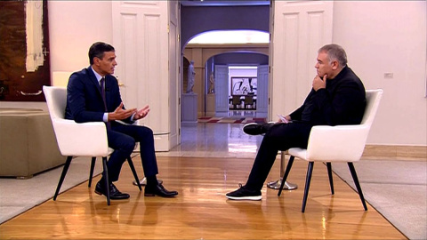Pedro Sánchez, presidente del Gobierno, entrevistado por Antonio García Ferreras para La Sexta en 2020. ATRESMEDIA Pedro Sánchez, presidente del Gobierno, entrevistado por Antonio García Ferreras para La Sexta en 2020. ATRESMEDIA