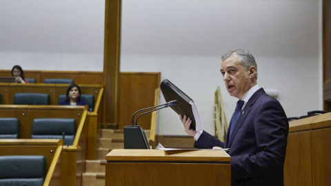 El lehendakari, Iñigo Urkullu, durante la reunión de la Diputación Permanente del Parlamento Vasco. EFE/Parlamento Vasco-Eusko Legebiltzarra El lehendakari, Iñigo Urkullu, durante la reunión de la Diputación Permanente del Parlamento Vasco. EFE/Parlamento Vasco-Eusko Legebiltzarra