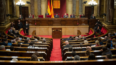 Hemiciclo del Parlament de Catalunya durante una sesión plenaria, en Barcelona. E.P./David Zorrakino Hemiciclo del Parlament de Catalunya durante una sesión plenaria, en Barcelona. E.P./David Zorrakino