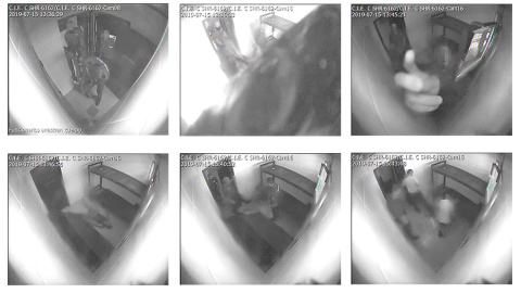 Capturas de las grabaciones de las cámaras de seguridad del CIE de València durante el aislamiento que terminó con el suicidio de un joven marroquí en julio de 2019. — CAMPARA CIE NO DE VALÈNCIA Capturas de las grabaciones de las cámaras de seguridad del CIE de València durante el aislamiento que terminó con el suicidio de un joven marroquí en julio de 2019. — CAMPARA CIE NO DE VALÈNCIA