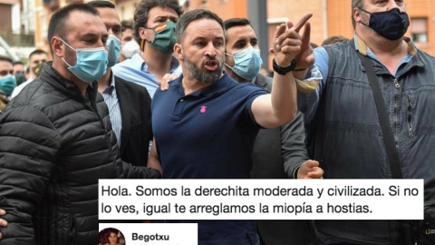 Santiago Abascal, líder del Vox, en Euskadi.