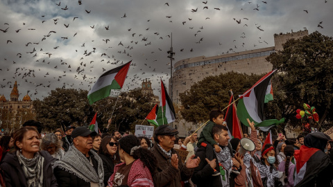 Protesta en Barcelona contra el genocidio palestino. /Matthias Oesterle Protesta en Barcelona contra el genocidio palestino. /Matthias Oesterle