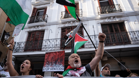 Concentraciones en defensa del Estado palestino en Madrid. Concentraciones en defensa del Estado palestino en Madrid.