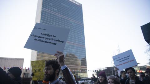 Manifestación a favor del desarme nuclear.- Darren Ornitz/ICAN Manifestación a favor del desarme nuclear.- Darren Ornitz/ICAN