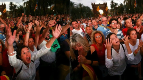 Meme de la celebración de la independencia en el Passeig de Lluís Companys. Meme de la celebración de la independencia en el Passeig de Lluís Companys.