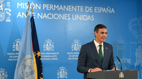 Pedro Sánchez en la sede de la Representación Permanente de España ante Naciones Unidas. Europa Press Pedro Sánchez en la sede de la Representación Permanente de España ante Naciones Unidas. Europa Press