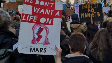 Manifestación en Glasgow durante la COP. Cedida Manifestación en Glasgow durante la COP. Cedida