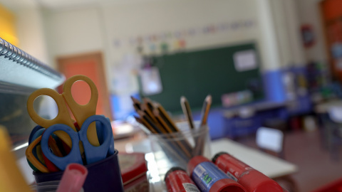 Material escolar en una de las aulas de un colegio de la Comunidad de Madrid. E.P./Jesús Hellín Material escolar en una de las aulas de un colegio de la Comunidad de Madrid. E.P./Jesús Hellín