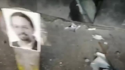 Captura de pantalla del vídeo en el que un hombre hace prácticas de tiro con imágenes de miembros del Gobierno. Captura de pantalla del vídeo en el que un hombre hace prácticas de tiro con imágenes de miembros del Gobierno.