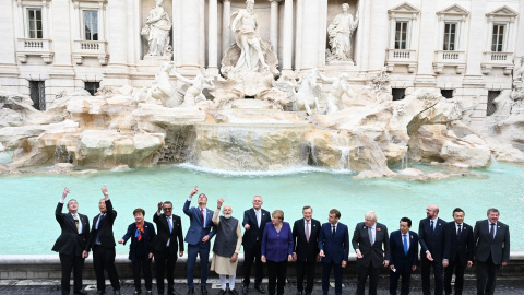 Segunda jornada de la cumbre del G20 en Roma Los líderes del G20 en Roma en la segunda jornada de la cumbre del G20, a 31 de octubre de 2021, en Roma (Italia). / Borja Puig De La Bellacasa - EUROPA PRESS