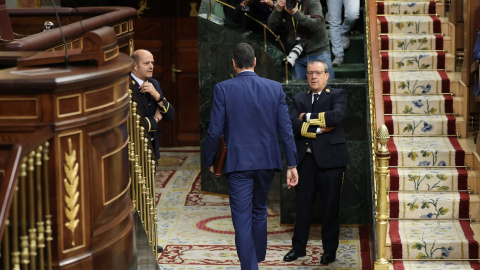 El presidente del Gobierno, Pedro Sánchez, durante una sesión de control al Gobierno, en el Congreso de los Diputados, a 24 de abril de 2024, en Madrid (España).- Jesús Hellín / Europa Press El presidente del Gobierno, Pedro Sánchez, durante una sesión de control al Gobierno, en el Congreso de los Diputados, a 24 de abril de 2024, en Madrid (España).- Jesús Hellín / Europa Press
