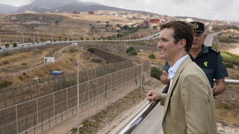 Pablo Casado durante una visita a Melilla en agosto de 2018. Foto: Partido Popular. Pablo Casado durante una visita a Melilla en agosto de 2018. Foto: Partido Popular.