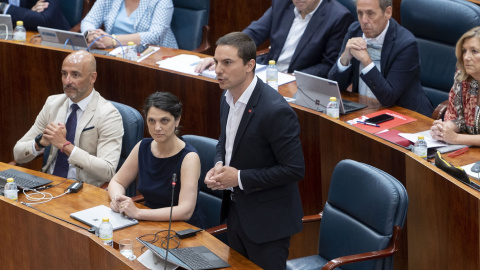 El secretario general del PSOE Madrid y portavoz del PSOE en la Asamblea, Juan Lobato, interviene en una sesión plenaria, en la cámara autonómica. E.P./Alberto Ortega El secretario general del PSOE Madrid y portavoz del PSOE en la Asamblea, Juan Lobato, interviene en una sesión plenaria, en la cámara autonómica. E.P./Alberto Ortega