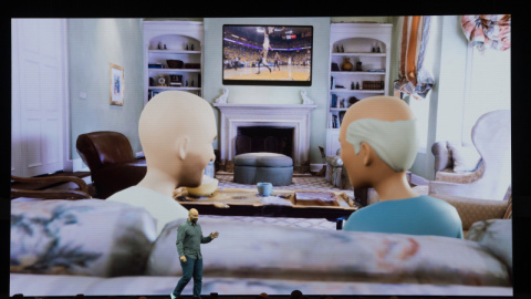 El vicepresidente de realidad virtual y aumentada de Meta, Andrew “Boz” Bosworth, en la conferencia Oculus Connect 6. - Meta El vicepresidente de realidad virtual y aumentada de Meta, Andrew “Boz” Bosworth, en la conferencia Oculus Connect 6. - Meta