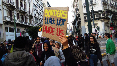 Concentración contra el Tratado de Turquía en Atenas, 2018 / Diana Moreno Concentración contra el Tratado de Turquía en Atenas, 2018 / Diana Moreno