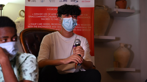 Jóvenes participantes en el encuentro. Fotografía: Muhammad Subat Acogida menores migrantes
