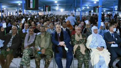Congreso del Frente Polisario en el campamento de población refugiada de Dajla. - EFE / EPA / STR Congreso del Frente Polisario en el campamento de población refugiada de Dajla. - EFE / EPA / STR
