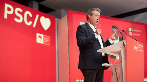 El alcalde de Sevilla, Juan Espadas, interviene durante la clausura la Escuela de Verano del PSC, este sábado en Barcelona.- EFE/Marta Pérez. El alcalde de Sevilla, Juan Espadas, interviene durante la clausura la Escuela de Verano del PSC, este sábado en Barcelona.- EFE/Marta Pérez.