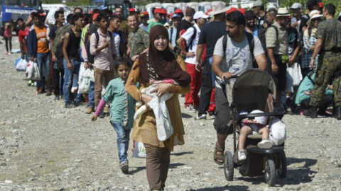 Fotografía de archivo de refugiados en España. -EFE Fotografía de archivo de refugiados en España. -EFE