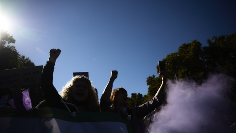  Varias personas participan en una manifestación feminista en Madrid / Jesús Hellín | Europa Press