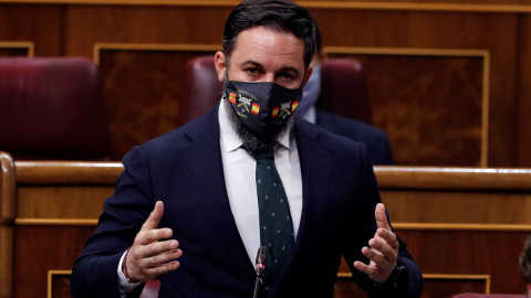Santiago Abascal durante un pleno del Congreso en 2020. Imagen de archivo.- EFE Santiago Abascal durante un pleno del Congreso en 2020. Imagen de archivo.- EFE