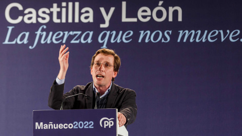 El portavoz nacional del PP, José Luis Martínez-Almeida, interviene en la clausura del acto central de la campaña del PP de Segovia, a 2 de febrero de 2022, en Segovia, Castilla y León (España).- EUROPA PRESS El portavoz nacional del PP, José Luis Martínez-Almeida, interviene en la clausura del acto central de la campaña del PP de Segovia, a 2 de febrero de 2022, en Segovia, Castilla y León (España).- EUROPA PRESS