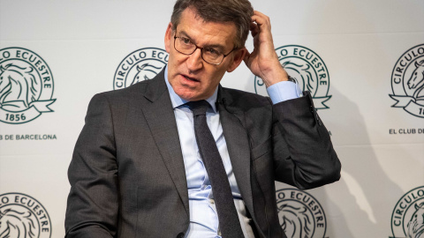 El presidente del Partido Popular, Alberto Núñez Feijóo, interviene en un coloquio, a 26 de enero de 2023, en Barcelona, Cataluña (España). -Europa Press El presidente del Partido Popular, Alberto Núñez Feijóo, interviene en un coloquio, a 26 de enero de 2023, en Barcelona, Cataluña (España). -Europa Press