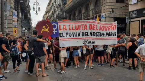 Una manifestació d'Arran al centre de Barcelona l'11 de setembre del 2022. — @Arran_jovent Una manifestació d'Arran al centre de Barcelona l'11 de setembre del 2022. — @Arran_jovent