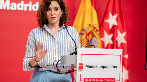 La presidenta de la Comunidad de Madrid, Isabel Díaz Ayuso, presenta la calculadora interactiva de impuestos.- A. Pérez Meca / Europa Press La presidenta de la Comunidad de Madrid, Isabel Díaz Ayuso, presenta la calculadora interactiva de impuestos.- A. Pérez Meca / Europa Press
