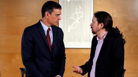 Sánchez e Iglesias durante las negociaciones.- EFE/Juan Carlos Hidalgo Sánchez e Iglesias durante las negociaciones.- EFE/Juan Carlos Hidalgo