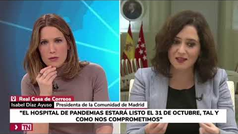 Isabel Díaz Ayuso explica de dónde saldrá el personal y material del hospital de Valdebebas