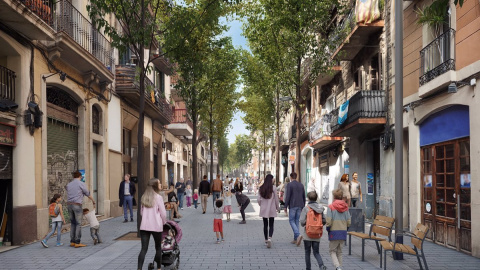 Situación prevista en la calle del Rector Triadó. - AYUNTAMIENTO DE BARCELONA Situación prevista en la calle del Rector Triadó. - AYUNTAMIENTO DE BARCELONA