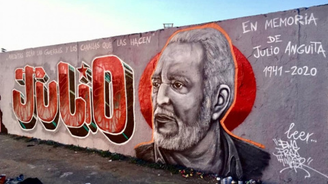 Mural dedicado a Julio Anguita en Berlín. —Facebook/ Eme Street Art Mural dedicado a Julio Anguita en Berlín. —Facebook/ Eme Street Art