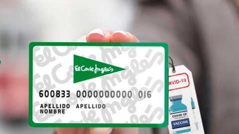 Montaje con una tarjeta de cliente de El Corte Inglés. Montaje con una tarjeta de cliente de El Corte Inglés.