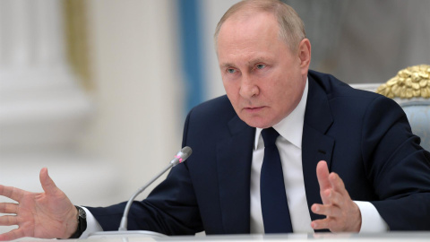 El Presidente de Rusia, Vladimir Putin, durante su intervención en la cámara baja de la Asamblea Federal de Rusia. -Agencia EFE El Presidente de Rusia, Vladimir Putin, durante su intervención en la cámara baja de la Asamblea Federal de Rusia. -Agencia EFE