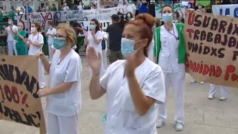 Multitudinaria protesta del personal sanitario de la Comunidad de Madrid Multitudinaria protesta del personal sanitario de la Comunidad de Madrid