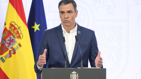 El presidente del Gobierno, Pedro Sánchez, presenta el primer informe de rendición de cuentas 2022 del Gobierno de España, en el Complejo de La Moncloa, a 29 de julio de 2022, en Madrid (España). -Eduardo Parra / Europa Press El presidente del Gobierno, Pedro Sánchez, presenta el primer informe de rendición de cuentas 2022 del Gobierno de España, en el Complejo de La Moncloa, a 29 de julio de 2022, en Madrid (España). -Eduardo Parra / Europa Press