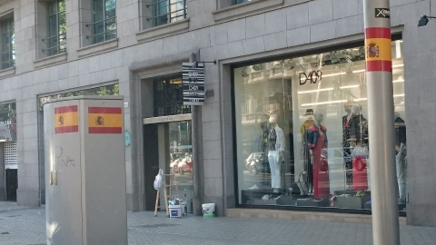 Imagen de Twitter tomada en una de las calles de Barcelona esta mañana Imagen de Twitter tomada en una de las calles de Barcelona esta mañana