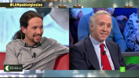 Pablo Iglesias y Eduardo Inda debaten en La Sexta Noche Pablo Iglesias y Eduardo Inda debaten en La Sexta Noche